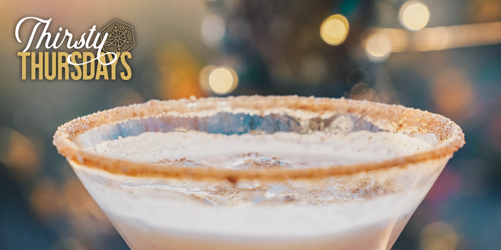 Cheers! #ThirstyThursday Christmas cocktails are only $3 between 4 &amp; 9pm! Please enjoy responsibly. → bit.ly/34tIs5E #ChristmasAtOWA