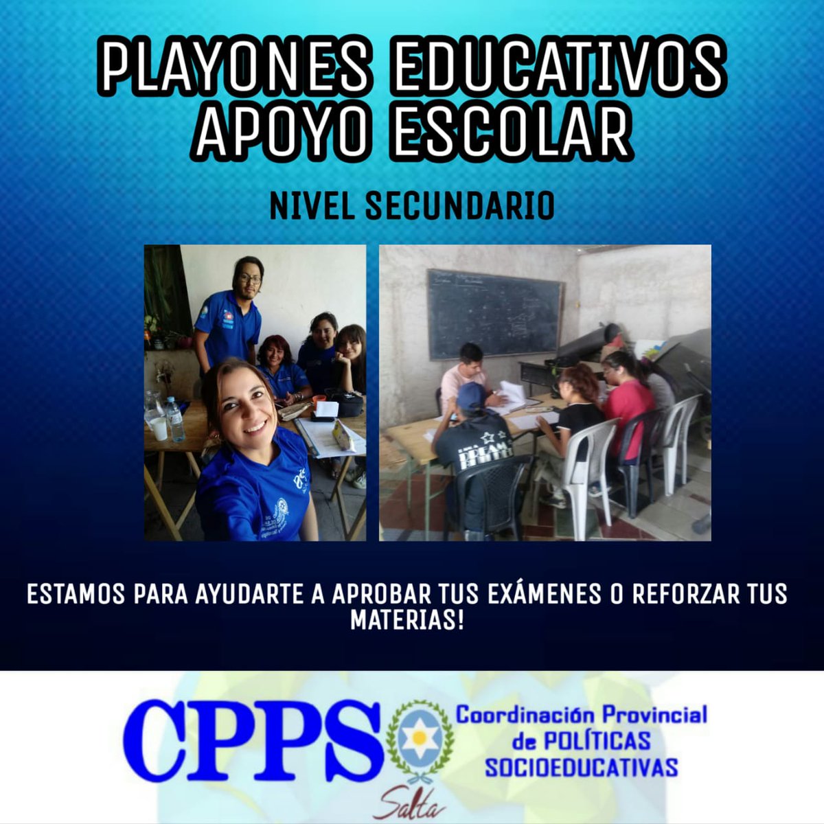 Nuestros estudiantes Salteños siguen aprobando sus materias previas gracias a los educadores comunitarios de los Centro de Actividades Juveniles y de #PlayonesEducativos <a href="/fguillesaavedra/">GUILLERMO SAAVEDRA</a> <a href="/trottanico/">Nicolás Trotta</a> <a href="/AlancayDel/">CAROLINA ALANCAY</a> <a href="/SaltaEduca2030/">Salta Educa 2030</a>