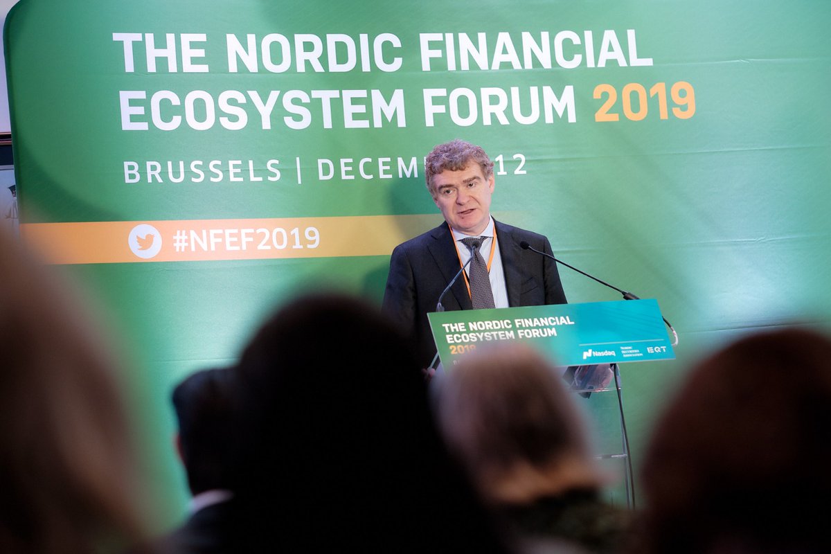 NasdaqExchange's tweet photo. @eqt The Capital Markets Union 2.0 is in the making. Mario Nava from the @EU_Commission shared the 3 ️top focus areas for the #CMU moving forward at #NFEF2019:
👉 Integrated and resilient markets
👉 Market accessibility for SMEs
👉 Increase retail investor participation https://t.co/dJ1IKM2HqT