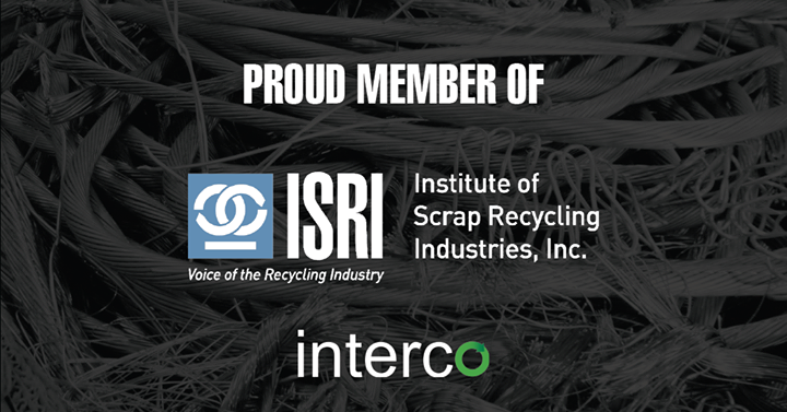 intercotrading's tweet photo. Interco is a proud member of the Institute of Scrap Recycling Industries, Inc. @ISRI #ISRI #Recycling #ISRImember #RecyclingWorks https://t.co/tbbmCDNt36 https://t.co/e3Mg3mm2yI