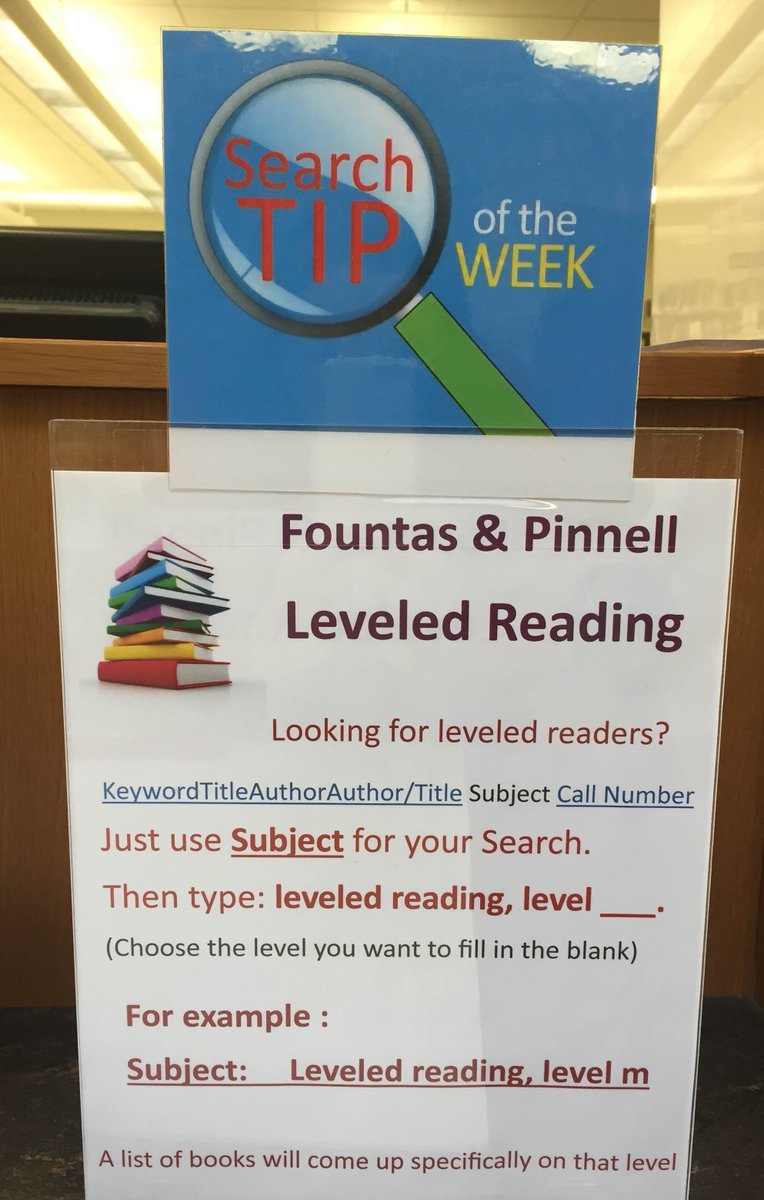 Escml's tweet image. Did you have parent/teacher conferences last week? 👧📚You can look up books on your child&apos;s #ReadingLevel right from our website!🔎 💻📱📚 Use a SUBJECT search and type “Leveled reading, level___” (fill in the blank with your child’s reading level). #LeveledReading #WeCanHelp