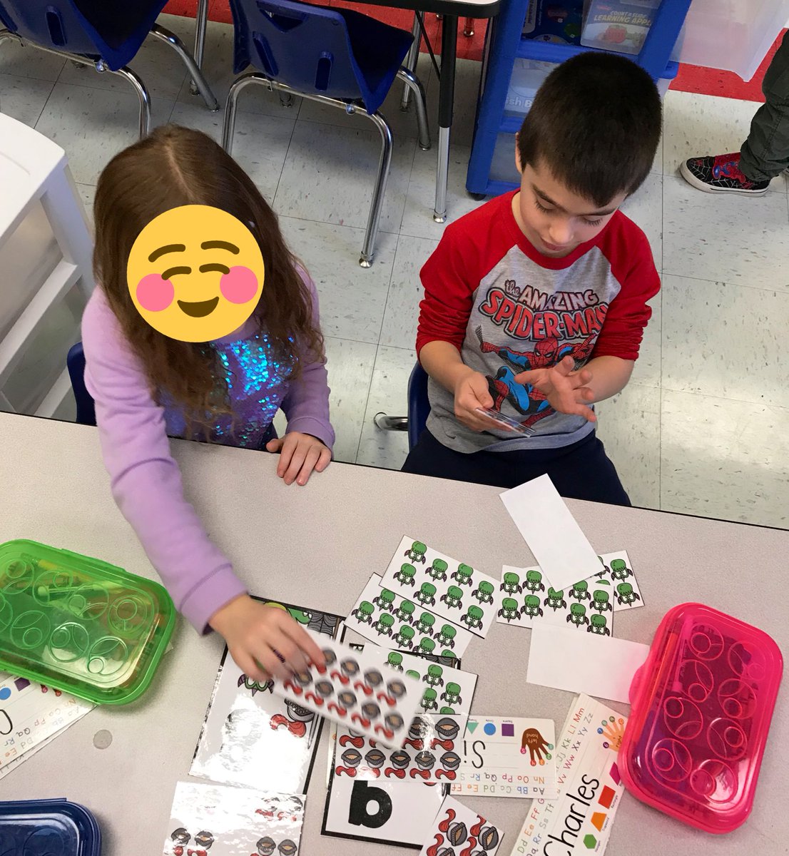 It may be cold outside, but our math skills are on fire in room 34! #mathcenters #CPSpride