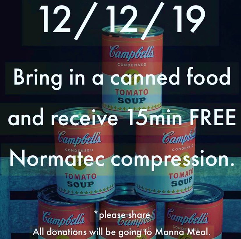 CryofixWv's tweet photo. Tis’ the season, PLEASE HELP us fill the shelves at Manna Meal for the upcoming holidays! There will be a lot of great events going on downtown Charleston today! FREE hot Chocolate and FREE Normatec compression go AMAZING together! https://t.co/l2u7o8JnSI