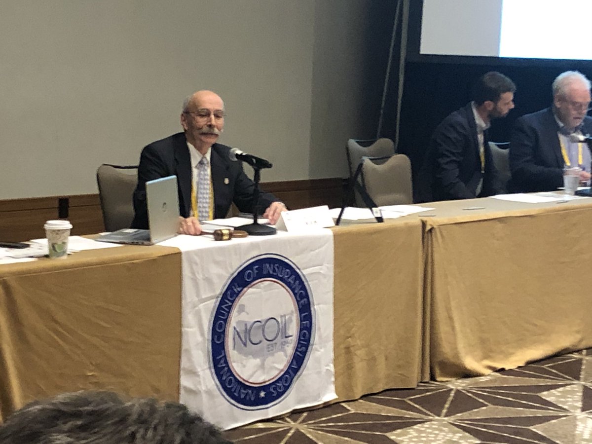 NCOILorg's tweet photo. @NCOILorg Workers’ Compensation Insurance Committee w/ Acting Chair ND Sen. Jerry Klein considers Workers’ Comp Drug Formulary Model sponsored by IN Rep. & NCOIL VP @mjlehman23 #50YearsofNCOIL https://t.co/cyBVmCIgrj