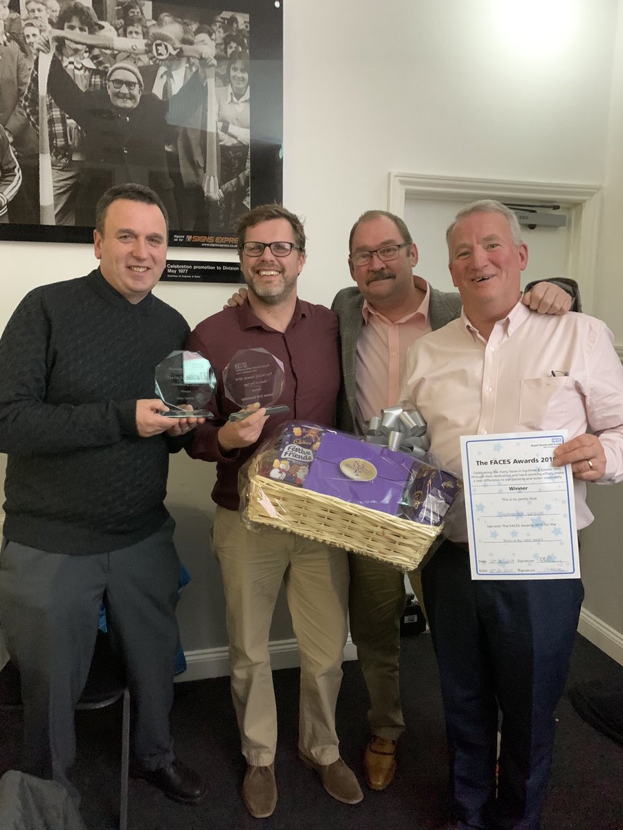 Congrats to all the winners this evening. Big shout to Estates winners (so far), Gary Dennis (Outstanding Leader) and the Estates Shift Specialists (Team of the Year).