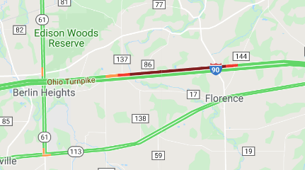 Ohio Turnpike Mile Marker Map