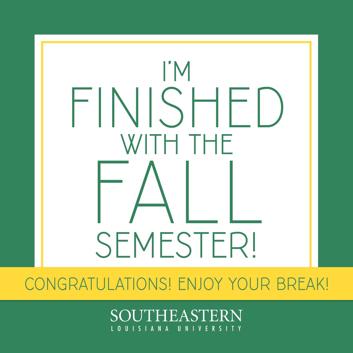 oursoutheastern's tweet photo. Retweet when you are ✅ DONE! You did it, Lions! 🦁 https://t.co/zc4ipm6KRY