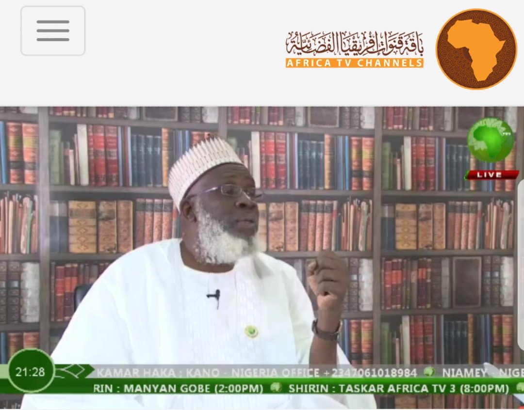 AFRICATVSD's tweet photo. ١٢ديسمبر يوم الخميس 2019م
انطلق اول بث مباشر من مكتب قناة إفريقيا  نيجيريا بلغة الهوسا للشيخ عبدالوهاب عبدالله والمقدم حبيب تجاني. https://t.co/BCRDmxUgrU