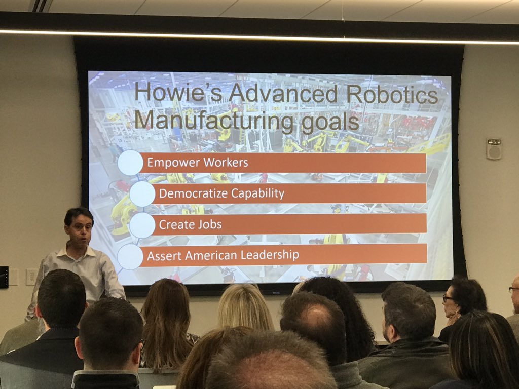 Howie Choset speaking at Catalyst Connection Mill 19 Grand Opening