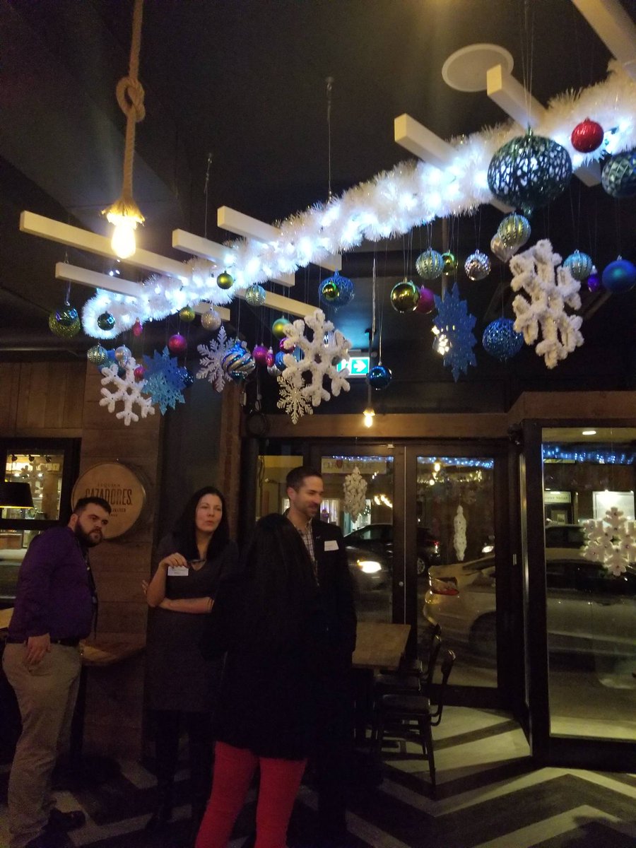 Food and festivities are well underway here @ Cojones! Come down to the LYNK Holiday Social for some networking fun!