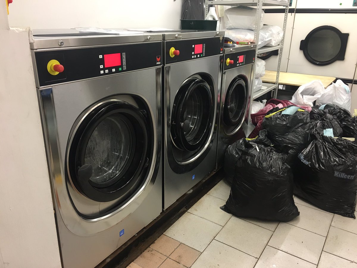 A load of washing waiting for the 3 new  Ipso IY washing machines fitted today <a href="/PressXPressDC/">PressXPress</a> Dublin #laundry #hotel #laundrette #Ipso
