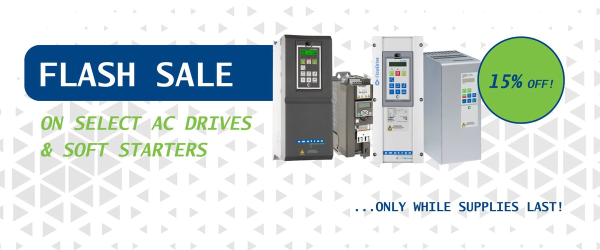 It's been a while Twitterverse, but we have something for you! #FlashSale 15% off select #acdrives and #softstarts while supplies last: emotrondirect.com/collections/de…