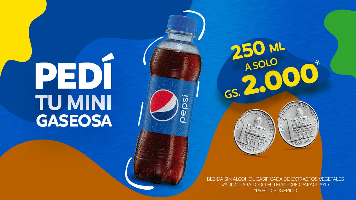 ¡La mini gaseosa Pepsi® al mejor precio! 😉😎