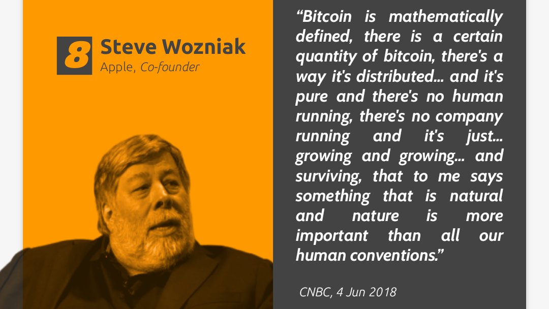 8/ Woz stated that he first purchased some bitcoin at $700, though for never specifically as an investment. He still regularly experiments with bitcoin and related hardware.