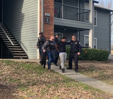 MNPDNashville's tweet photo. Information provided through Crime Stoppers helped lead to Caruthers' apprehension.  Two other persons in the apartment with him, a female and a male, both adults, are also in custody. https://t.co/0GsQRkZjKS