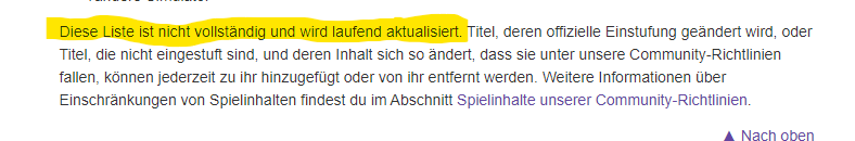 Wilde_Tweets's tweet photo. @SamIXTTV @TwitchDE @Twitch Hi! 
Vielen Dank für die schnelle Antwort! 

Die Liste kenne ich, allerdings irritiert die Aussage (auf der DE Seite) etwas das sie nicht vollständig ist. 
Liegt das dann nur daran das die Liste ständig überarbeitet und aktualisiert wird? https://t.co/SfB0VOXeJT