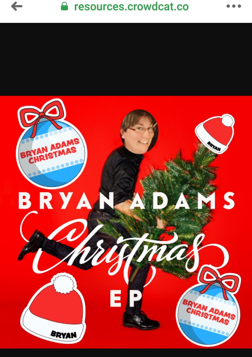 80Hewey's tweet photo. Ok @bryanadams I'll play along! I'm a 'big kid'! 😂🎄 Here's a screenshot of my custom album cover for all to enjoy! 🎁🎄🎅 'Whose got a beard that's long and white?' #bryanadamsshin #bryanadamschristmas #itsthelittlethings #musictherapy #biggestfan #eprecord #christmastime https://t.co/X2mAMlH6vT