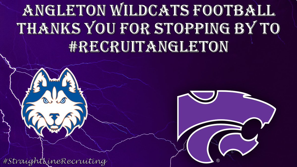PurpleReignFB's tweet image. Thank you to @Coach_Hinshaw and @HBU_Football for stopping by to #RecruitAngleton today! #StraightLineRecruiting #PurpleReign