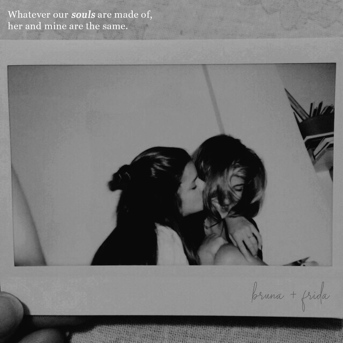 .
　　　　　　　　　　　　　　　　　❀
　　　　　　　　　　　　　　　　𝗠𝗬 𝗟𝗔𝗗𝗬
/𝘥𝘦𝘤𝘦𝘮𝘣𝘦𝘳 12𝘵𝘩, 2019/ You are the cause of my euphoria. Can you believe that she said yes? Finally, Frida + Bruna is real.