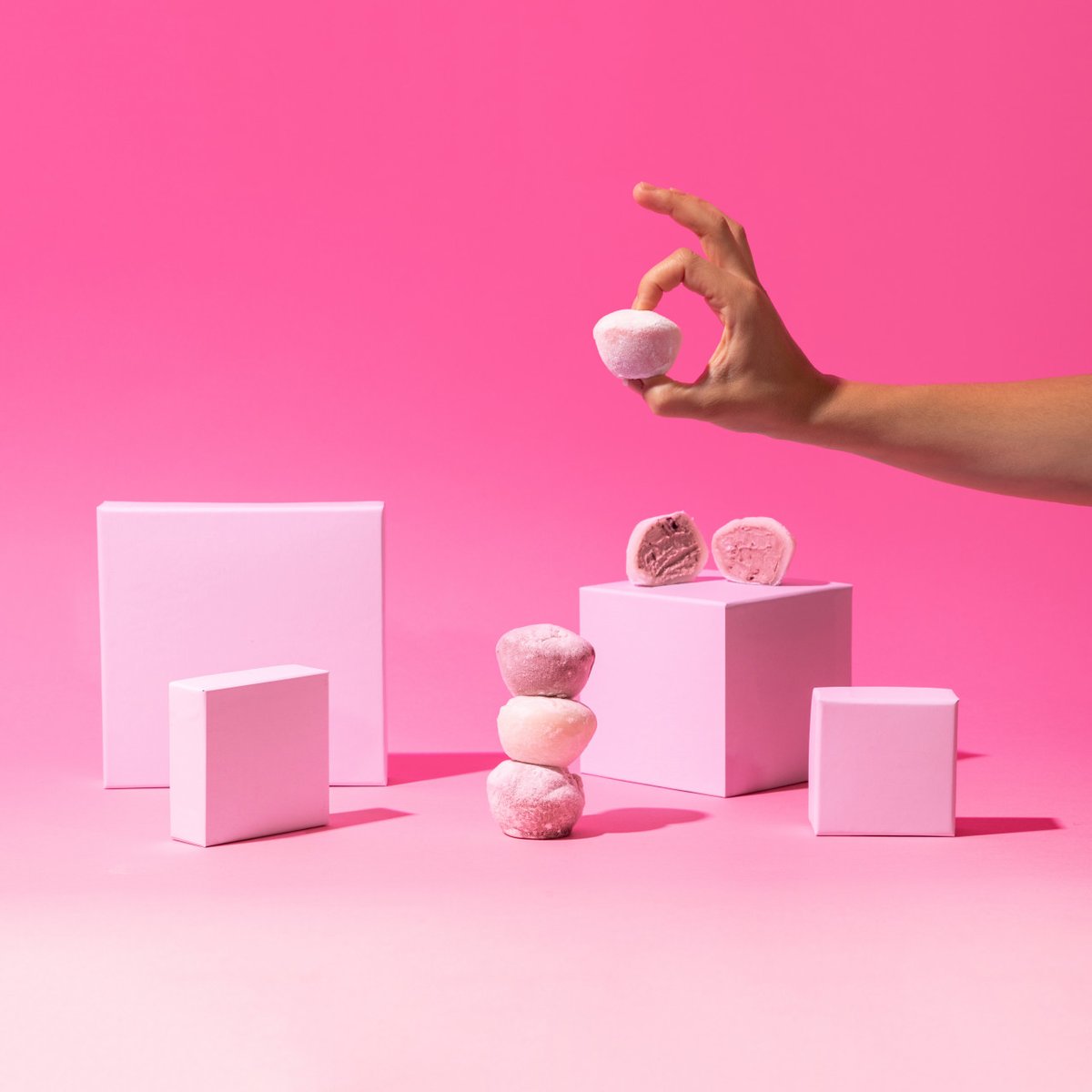 MyMochiIceCream's tweet photo. On this day, the leaning tower of dough-zza was constructed commemorating the greatest snack ever rolled into the freezer aisle. #BecauseWhatever https://t.co/jHcexZl2h3