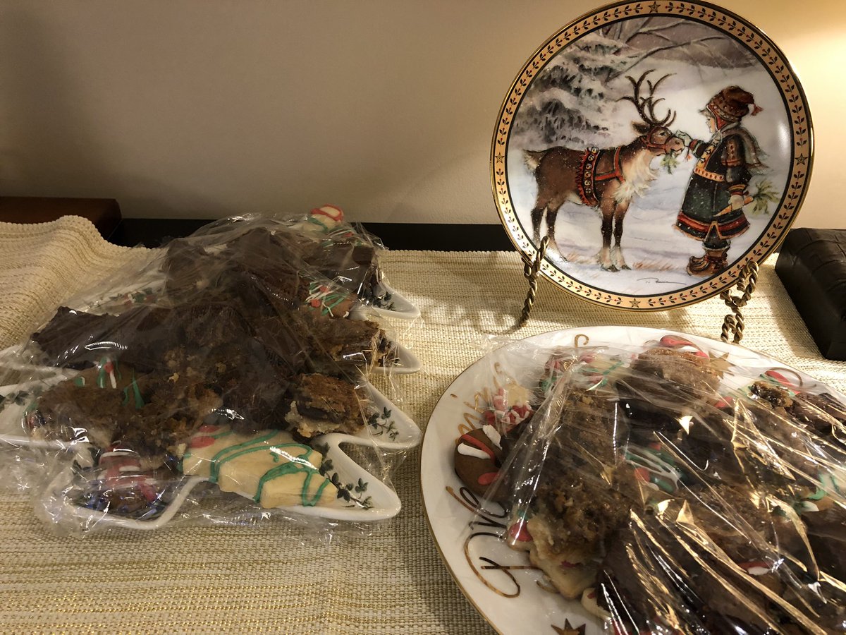 brian_woodland's tweet photo. I do savouries. #PRGoddess does sweets. Wow. Lemon shortbreads. Gingerbread. Butter tart squares. Grand mariner brownies. https://t.co/bJFa0bCH26