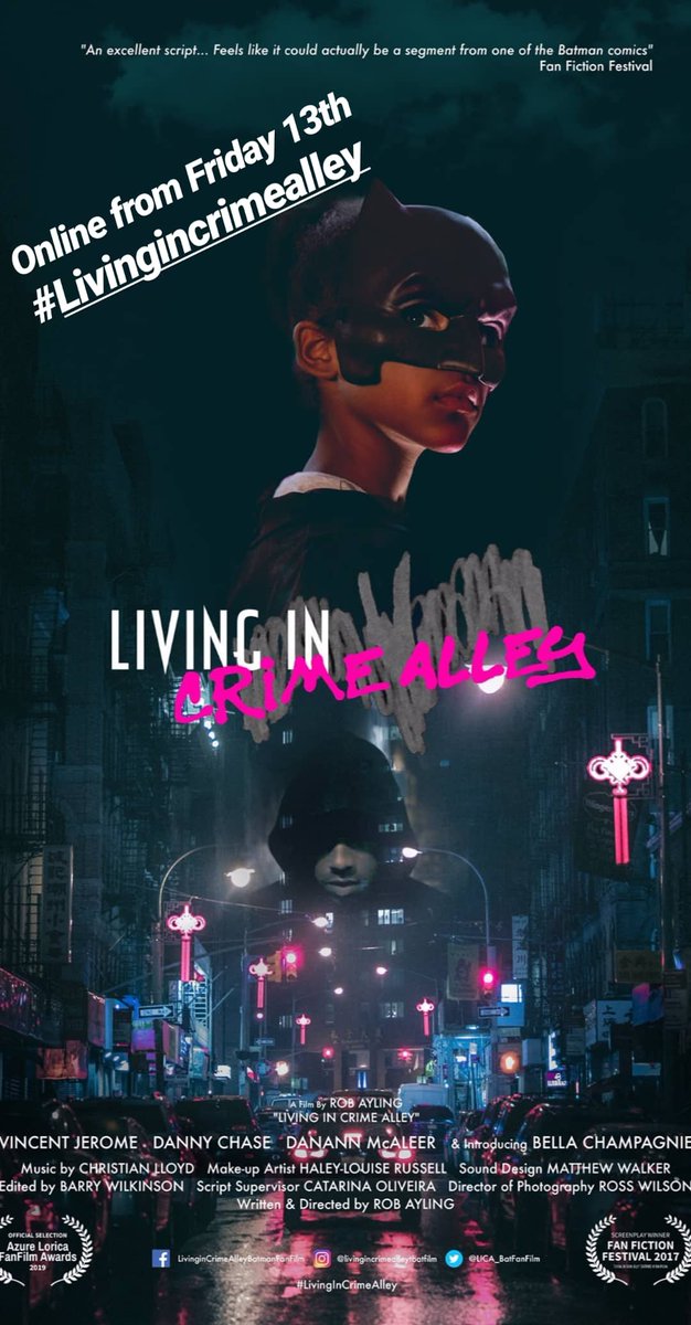 DC WORLD (@_dcworld) on Twitter photo Online tomorrow on YouTube is a fan Batman short film living in crime Alley by <a href="/RobAylingFilm/">Rob Ayling</a>
#Livingincrimealley <a href="/LICA_BatFanFilm/">Living In Crime Alley - A Batman Film</a> Online tomorrow on YouTube is a fan Batman short film living in crime Alley by <a href="/RobAylingFilm/">Rob Ayling</a>
#Livingincrimealley <a href="/LICA_BatFanFilm/">Living In Crime Alley - A Batman Film</a>