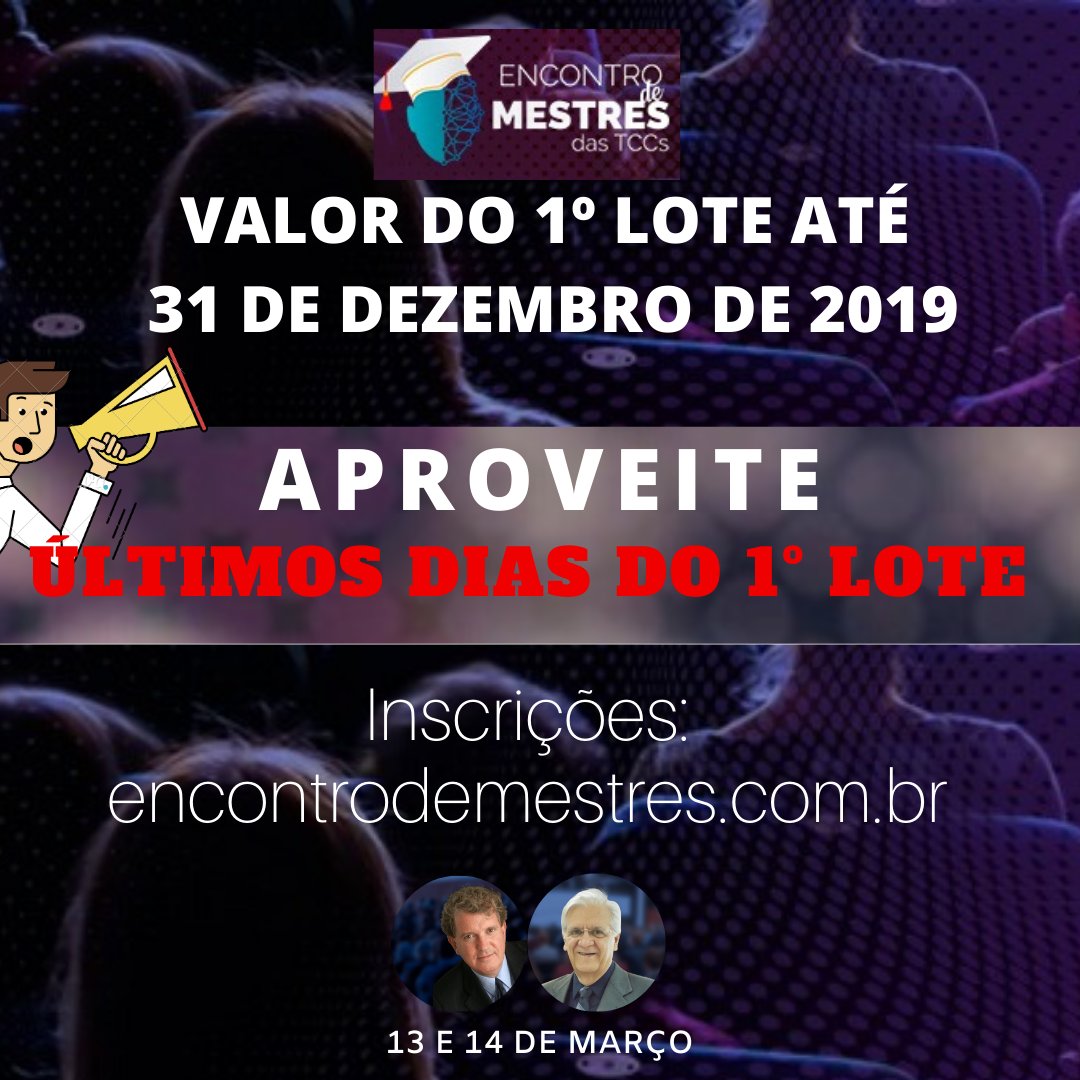 DeTccs's tweet image. Últimos dias do desconto especial que vai até 31 de Dezembro

encontrodemestres.com.br