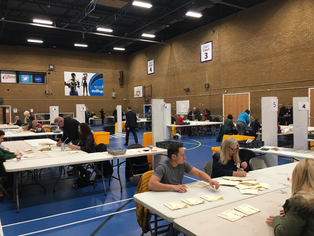 typicallyholly's tweet photo. Counting has begun! Will Caerphilly remain a Labour seat despite the exit poll? #SkyNewsDCP #GeneralElection2019 #GE2019 #skynews https://t.co/cexNhtax9g