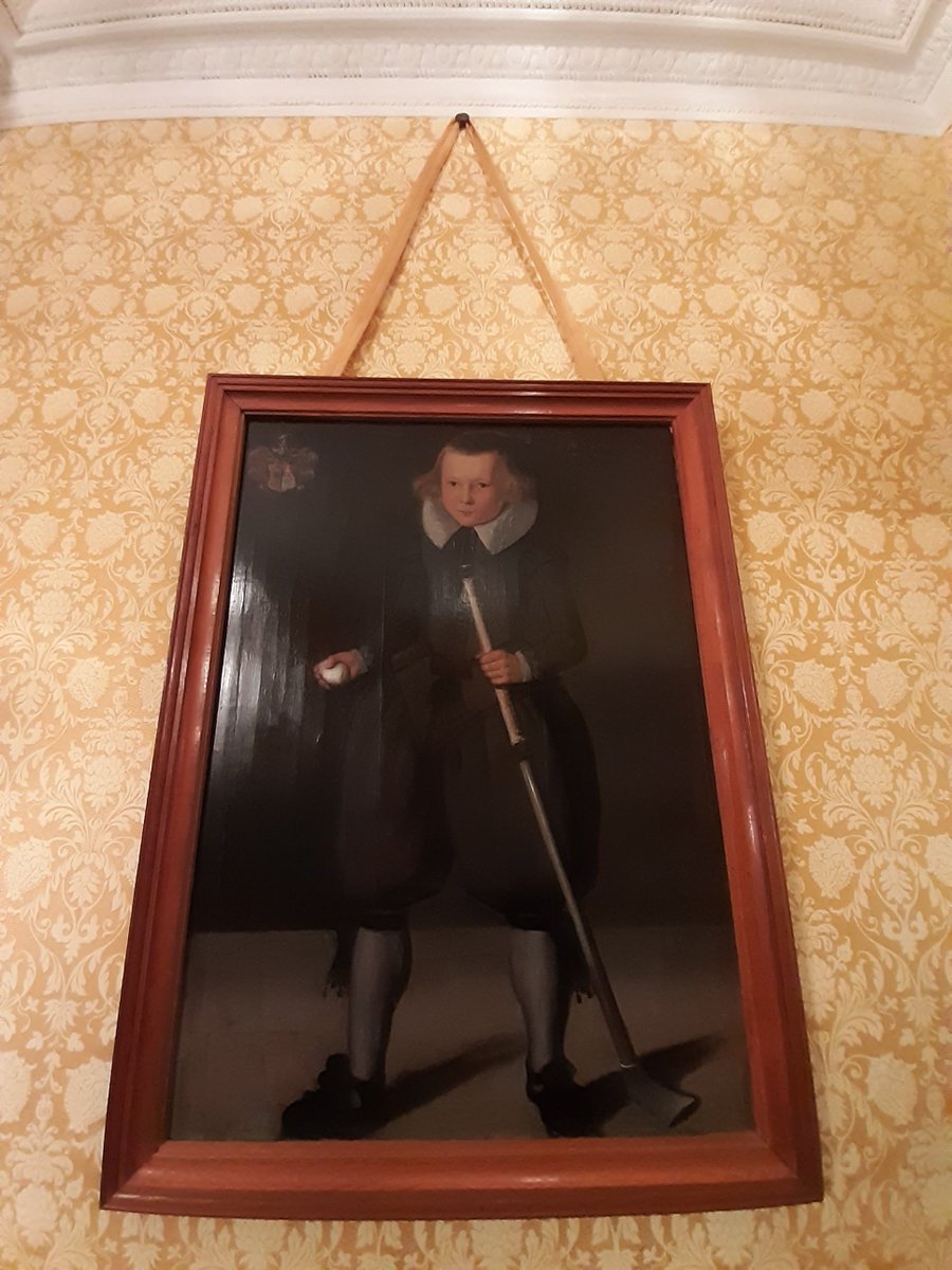 aabuwalda's tweet photo. In de voogdessenkamer hangt zomaar dit schilderij uit 1626 van een 6-jarig oud kind met de kolfstok.  Hij is een zoon van Watze Jeltes en Sjouck Riencksdr. Baerdt uit #Burgwerd. https://t.co/44qQp33uZl