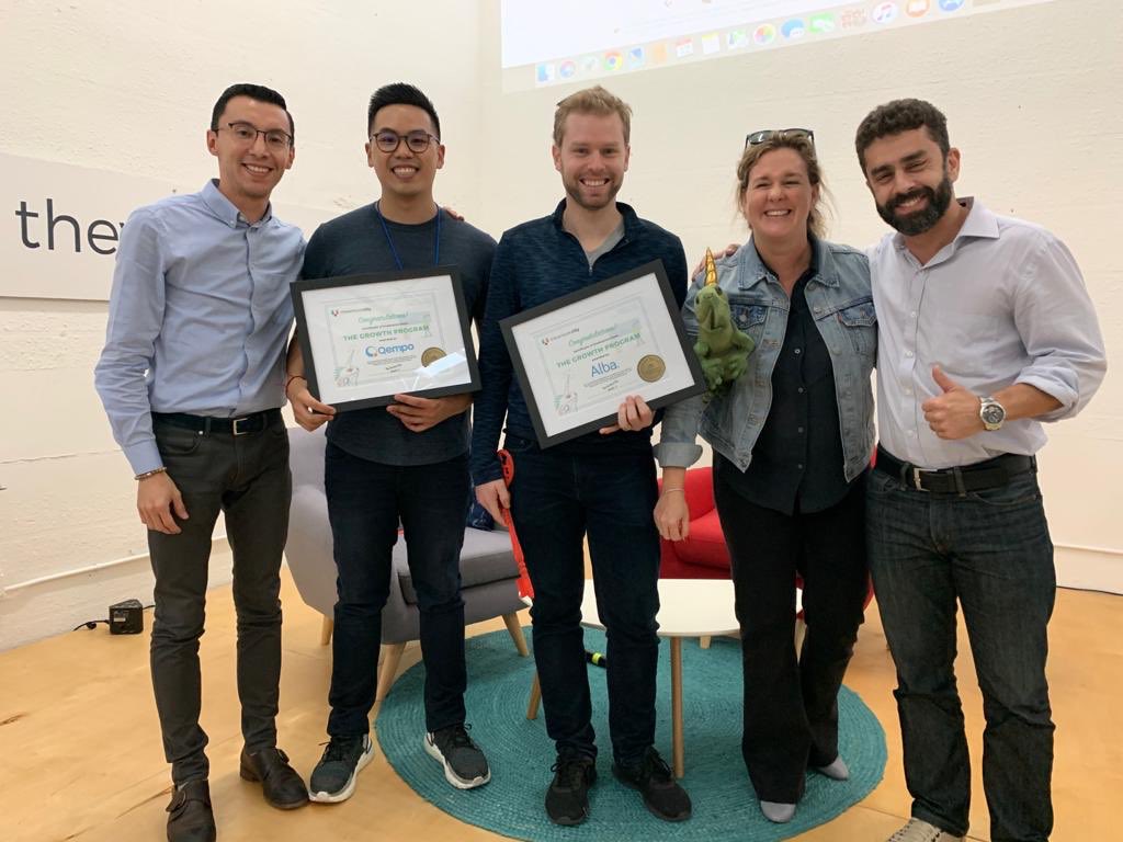 TheVentureCity's tweet photo. Congratulations to our graduates from the Growth Accelerator: @Qempito and @alba_app. We know you are off to doing amazing things. Please keep in touch! #Passion4Growth https://t.co/Iek3t6elKO