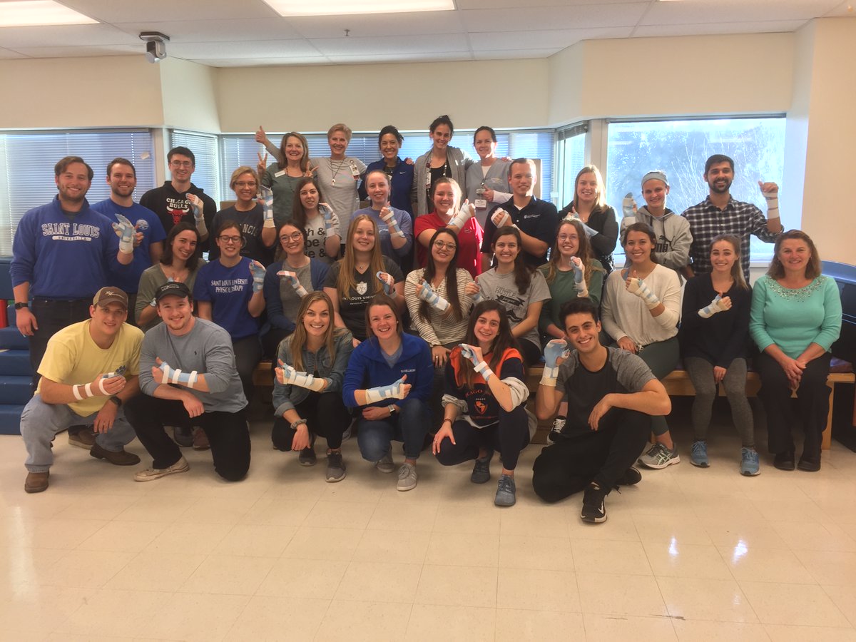 SLU_PT's tweet photo. These were fun days from the SLU Program in Physical Therapy class DPT 6124 Biomechanical Interventions Hand Splinting lab! #SLUPT #Handsplinting #dptstudent https://t.co/GUC6Hx14T4