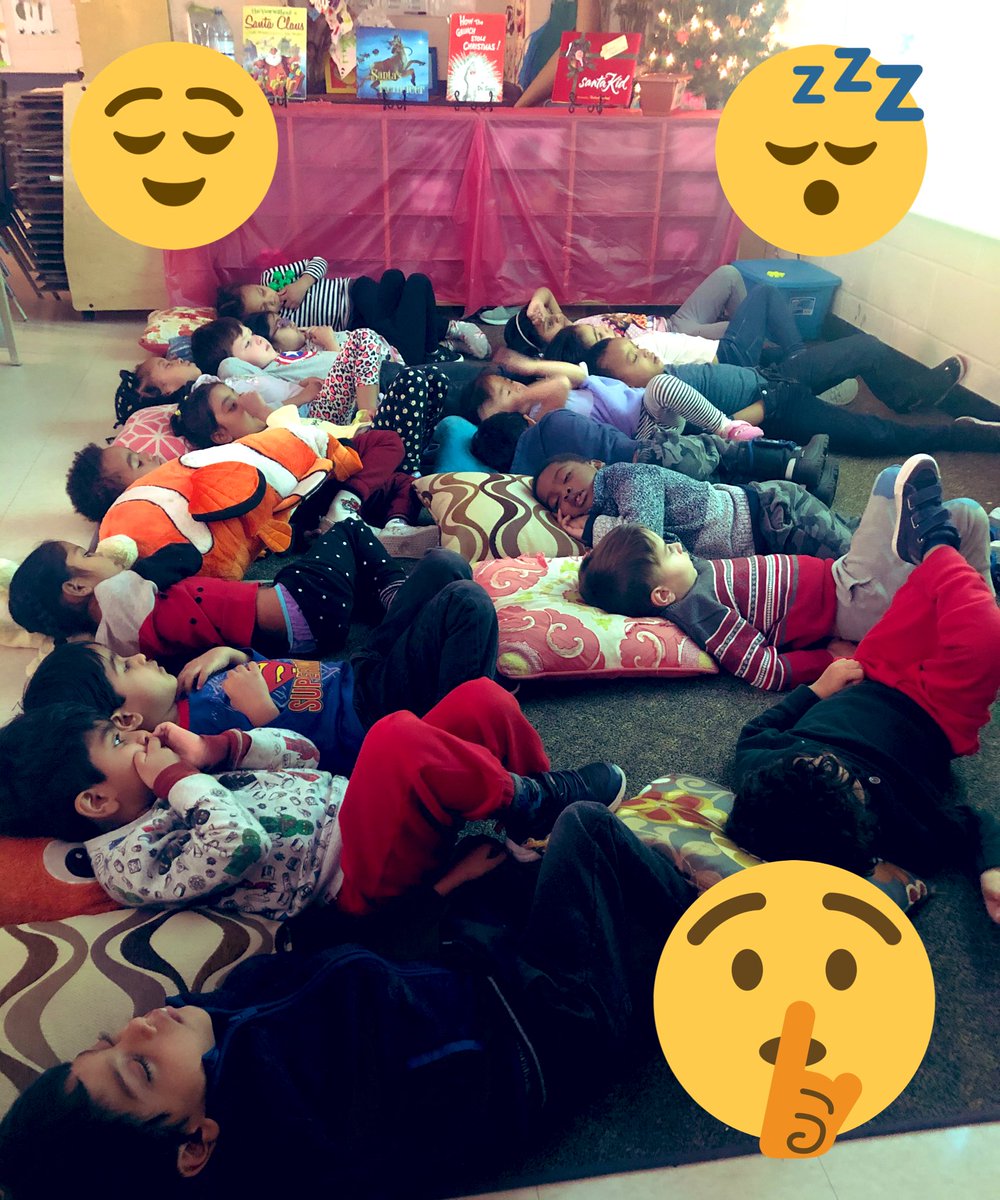 #downtime for #Kindergarten is inevitable specially having a full day. We understand that 2 be able 2 function, learn & develop they need 2 give the body & brain that slow moments #selfregulation #healthybodyandmind #letkidsbekids @ThornwoodPS today we had the most nappers 🥰