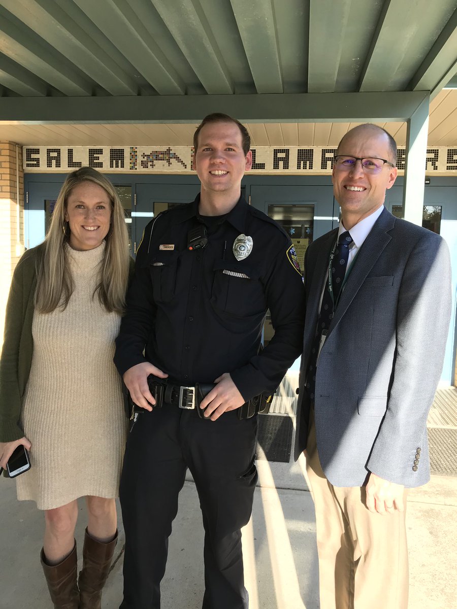 SalemElementary's tweet photo. Please welcome Officer O to the Salem family! We will be seeing a lot more of him in the new year and we canโt wait! ๐ฎ ๐ #wiredforsuccess #elementarySRO #studentresourceofficer #mentor @ApexPolice https://t.co/jEWoFTucN2