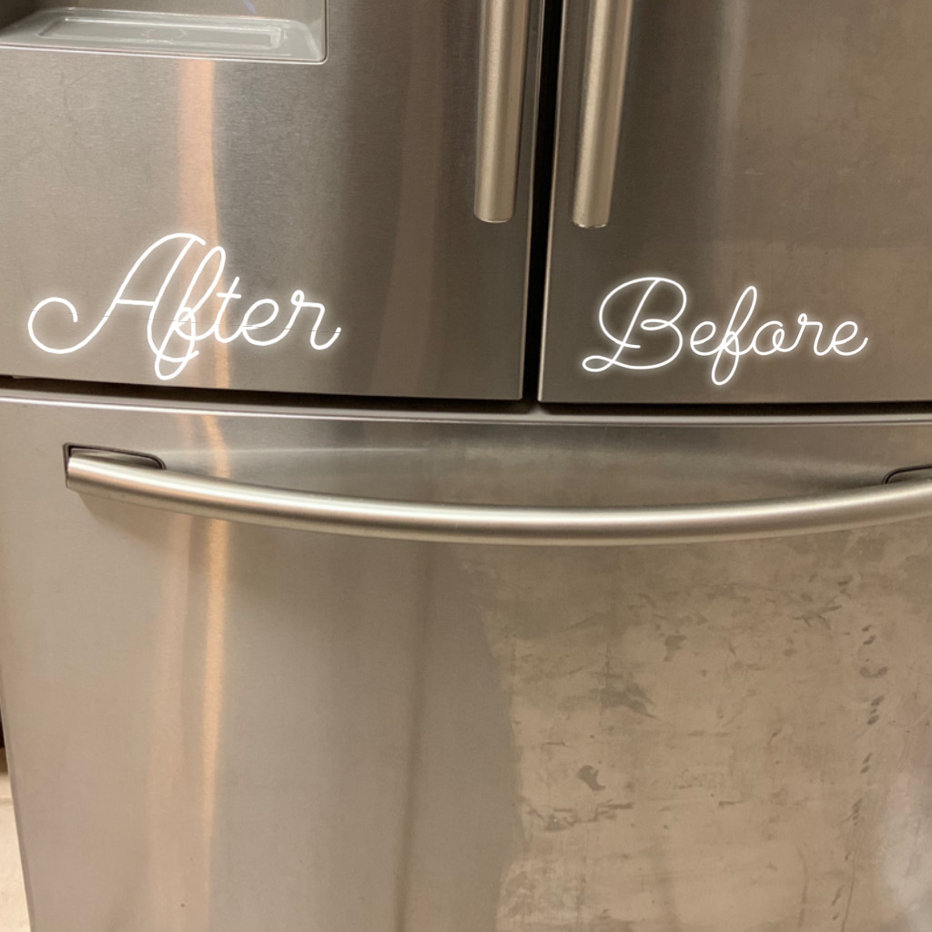 InvestorgirlK's tweet photo. Tip of the day: use WD40 to clean your stainless appliances for a like new look! 🤩 #beforeandafter #tip #diy #kitchenfix #kitchenrehab #stainlesssteel #appliances #cleaningtip https://t.co/T2XV88yVMC
