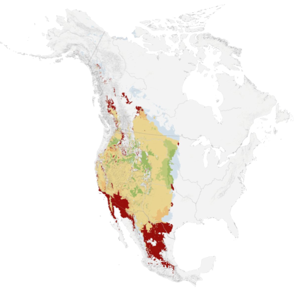 Spatial data representing current and projected future distributions of North American bird species, developed by Audubon scientists for their Survival by Degrees report audubon.org/climate/surviv… , are now available for download at adaptwest.databasin.org/pages/audubon-…