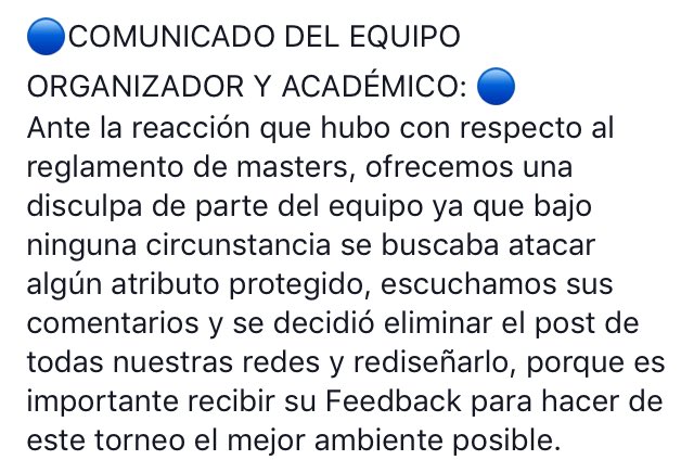 TiidMrl's tweet photo. A 5 días del torneo más esperado del año, llega por su respectivo torneo de masters y les pedimos a todxs que revisen el nuevo reglamento antes de inscribirse. ¡Nos vemos muy pronto!
Link de registro: https://t.co/hiW1CyMJ7T…
SIGAN A: @Frankiebermude1 @carloshumda y @WRuvals https://t.co/z905qVH6uz