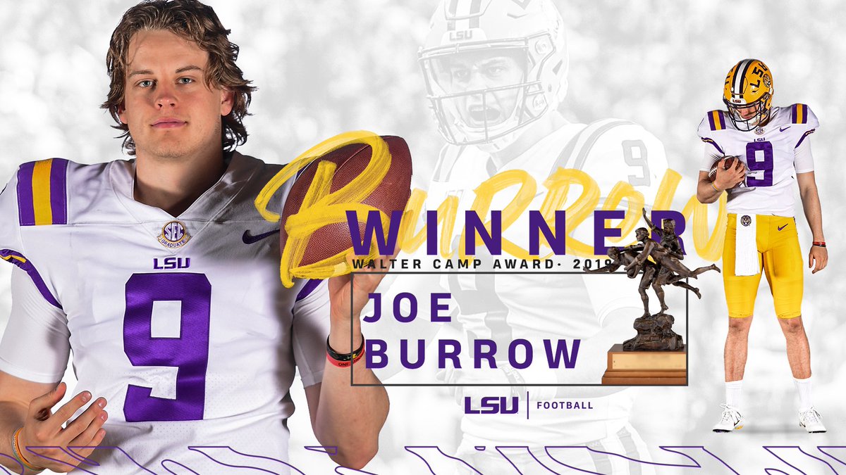 Quarterback Joe Burrow is the @WalterCampFF National Player of the Year! 