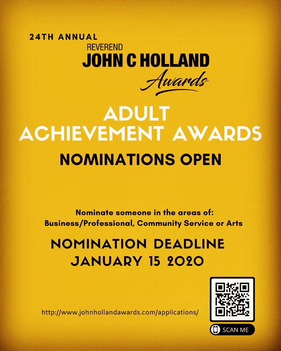hollandawards's tweet photo. Do you know someone of African or Caribbean descent who has made significant contributions in the area of: Business/Professional, Community Service or the Arts?  
NOMINATE THAT PERSON TODAY! 💫🏅 https://t.co/Fvq8NpmHsz