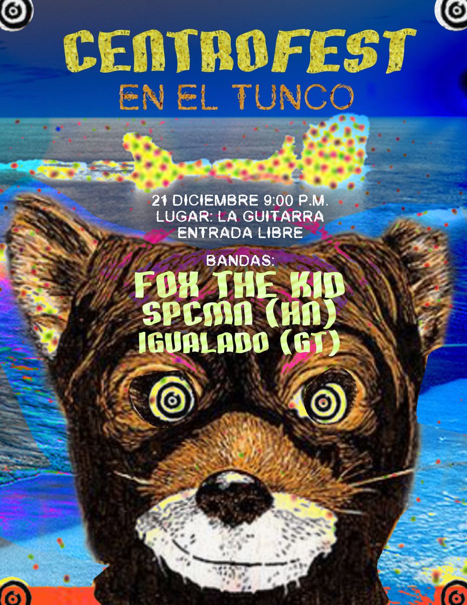 El ULTIMO SHOW del año, ES GRATIS! y nos vamos con un BANG! en <a href="/barlaguitarra/">La Guitarra</a> de playa El Tunco. Para alterar nuestros sentidos, tocaremos con <a href="/Spaceman_Rock/">Spcmn</a> de Honduras e @tobarbaro de Guatemala.