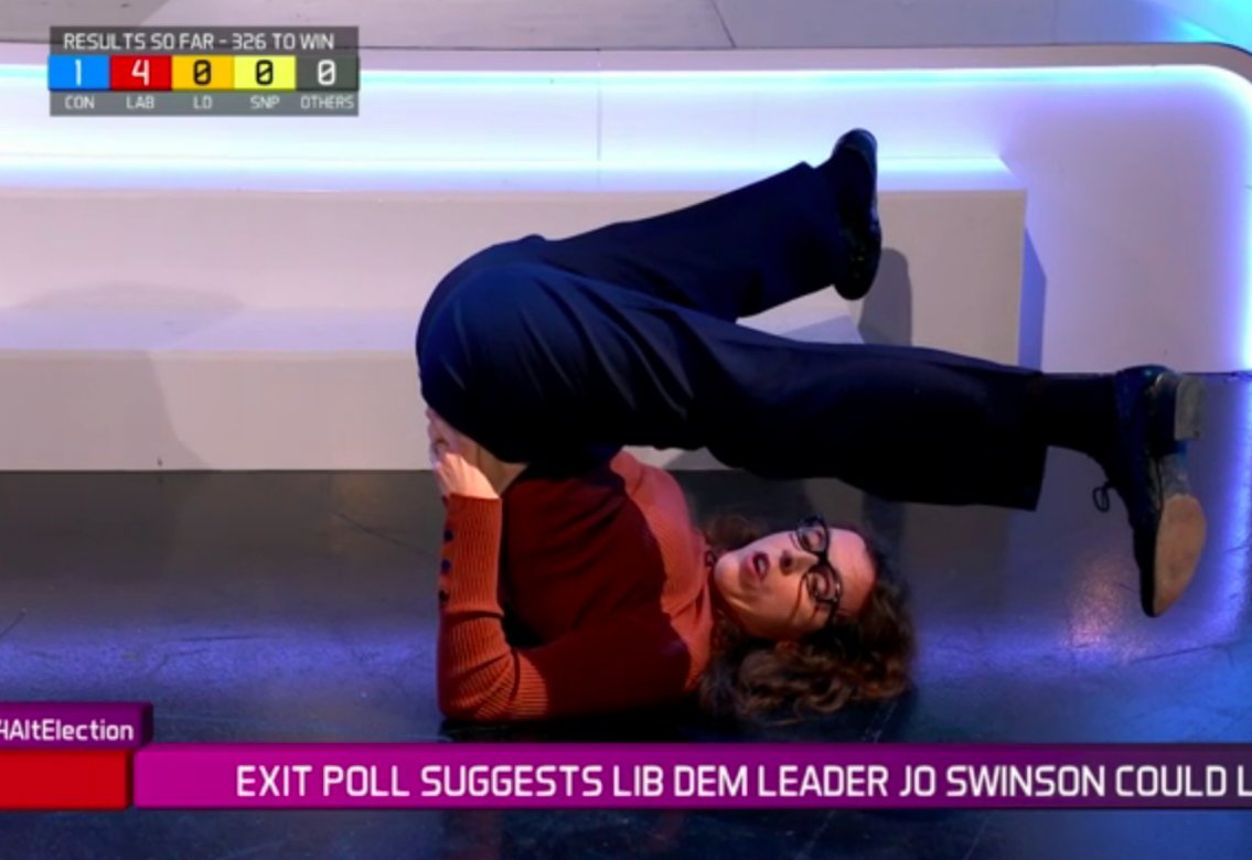 brock_maxim's tweet photo. In keeping with the tone of the election, the Channel 4 coverage has gone kamikaze.

#C4AltElection 
@krishgm 
@Kathbum https://t.co/9MUPTseMl7