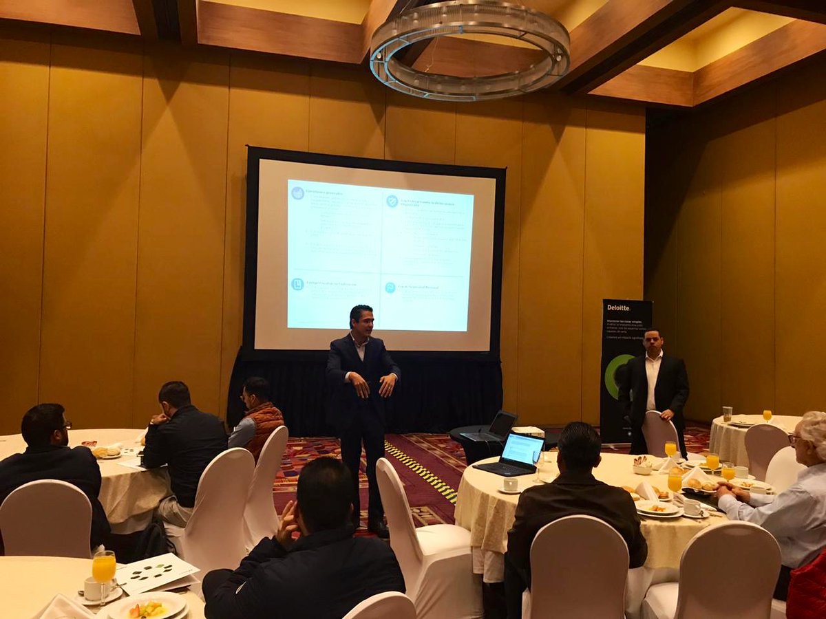 DeloitteMX's tweet photo. En nuestra última sesión de #PROCAF en Aguascalientes compartimos con nuestros invitados los puntos finos de la reforma fiscal 2020 en la cual, con el apoyo de nuestros abogados de Tax Controversy se profundizó en el análisis de las disposiciones aplicables a la razón de negocios https://t.co/j7AtDpreZn