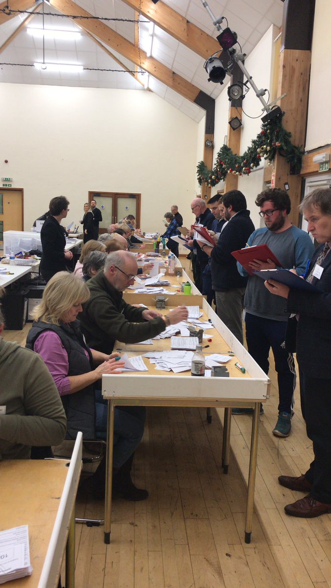 angelakalwaites's tweet image. The 40 #WestDevon ballot boxes have finally arrived in #langtree count all 75 #Torridge ones have already been dealt with #GeneralElection2019