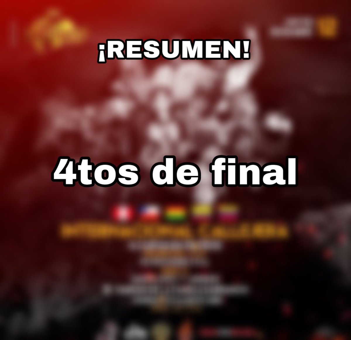gallitostudios's tweet photo. ¡RESUMEN! - 4tos de final
- KATACRIST 🇵🇪 a BLACK CODE 🇻🇪🇵🇪
- FUSOK 🇨🇱 a AYALA 🇻🇪
- CAQUIÑA 🇵🇪 a ANDY 🇪🇨
- LOK.O 🇵🇪 a ENZO 🇵🇪
#Festihop 🌎 https://t.co/mBn9wr9YCY