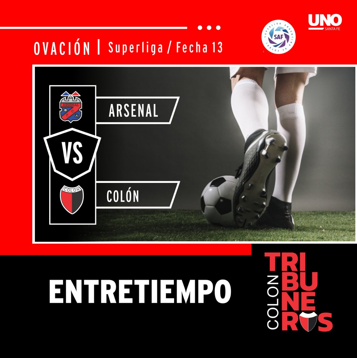 unosantafe's tweet image. #Superiga | Final del primer tiempo en Sarandí, con el empate 0-0 entre #Asenal y #Colón, en el partido pendiente de la 13ª fecha.