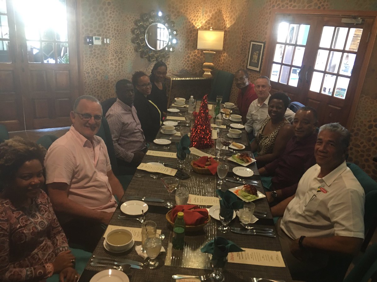 watsocec's tweet image. Evening out with the @NHFJamaica Directors &amp;amp; senior team. Such an awesome bunch of people serving with distinction.  Looks like fun bunch too, right?  It’s a privilege to serve with them.  #wehadfun #bellyfull too.  Thanks to #RedBones for exquisite fare.  Merry Christmas y’all!
