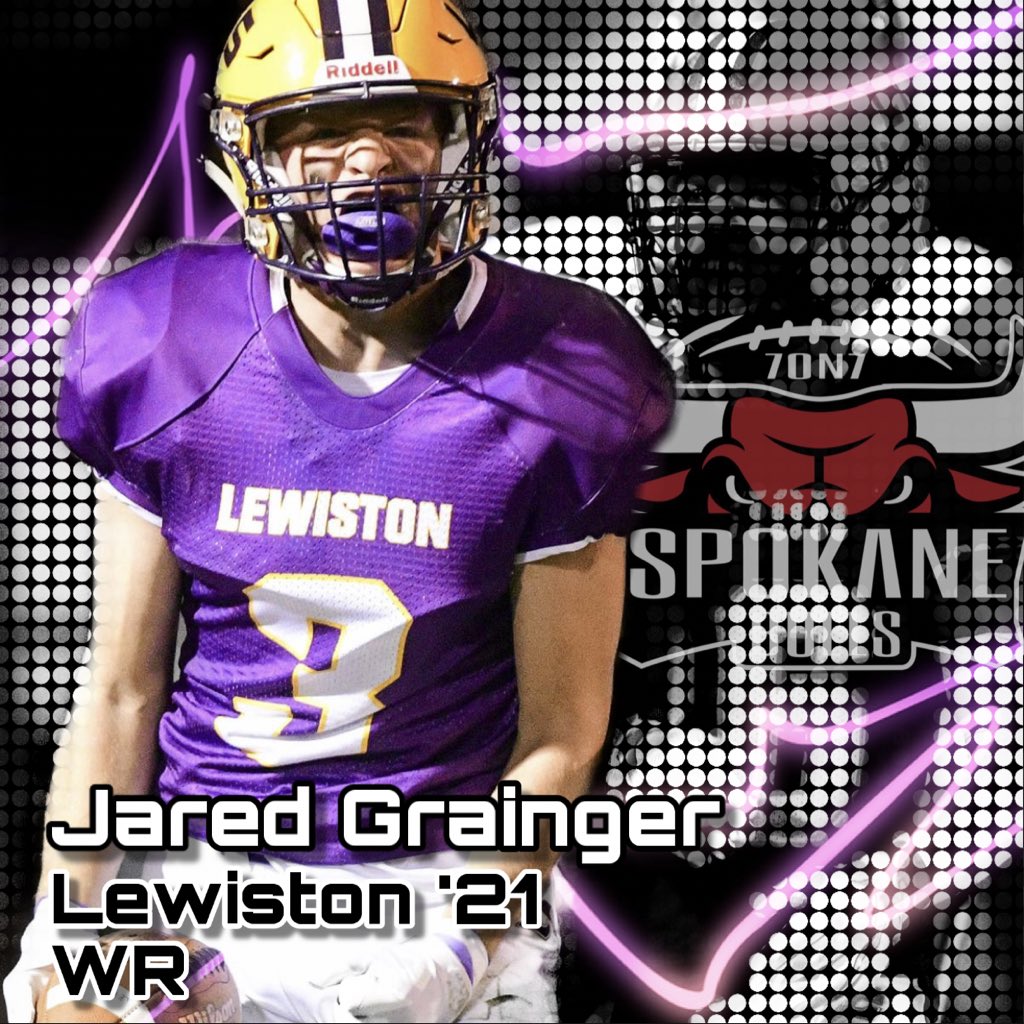 🗣 Player Announcement 😤

We are excited to welcome Lewiston (c/o ‘21) WR Jared Grainger. Jared is looking to have a huge offseason and he’s going to be a huge part of our program‼️

Welcome to the Bulls Jared‼️😤

#Spokane #7on7 #Football 
#fun #development #reps #competition