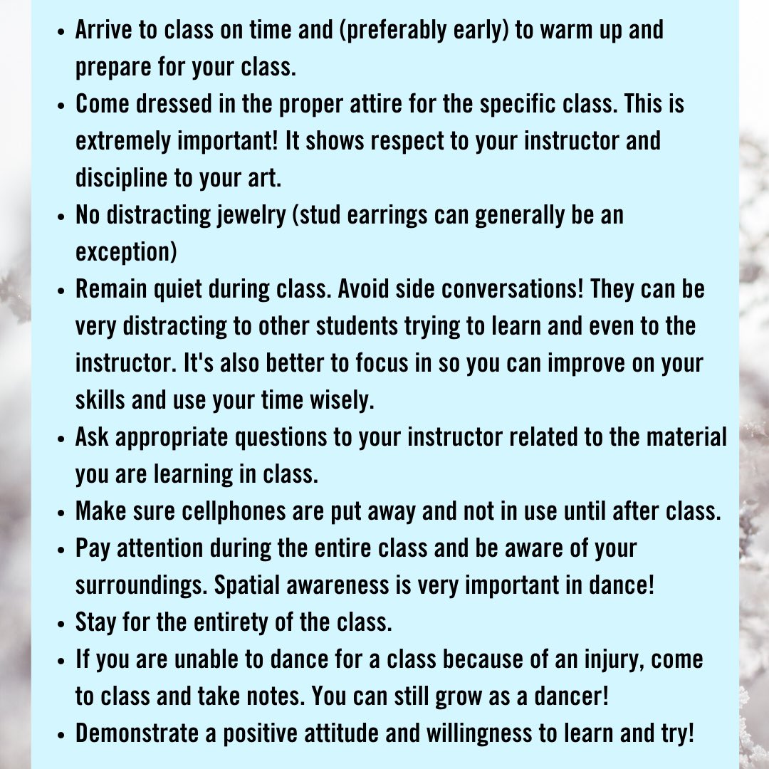 mckinneydstudio's tweet photo. This week our Tell All Thursday is all about Class Etiquette! Always a good topic to brush up on!💃🏻 #mckinneydancestudio https://t.co/GMgDBc9mbC
