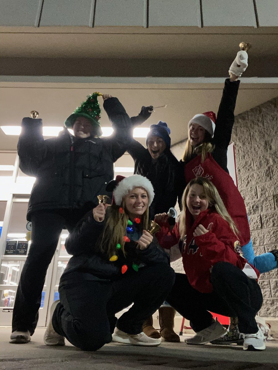 TBHSSoftball's tweet photo. Check out this crazy group working hard for the Salvation army from 7-8 tonight!#whoiswilling https://t.co/IDwvCghjIU