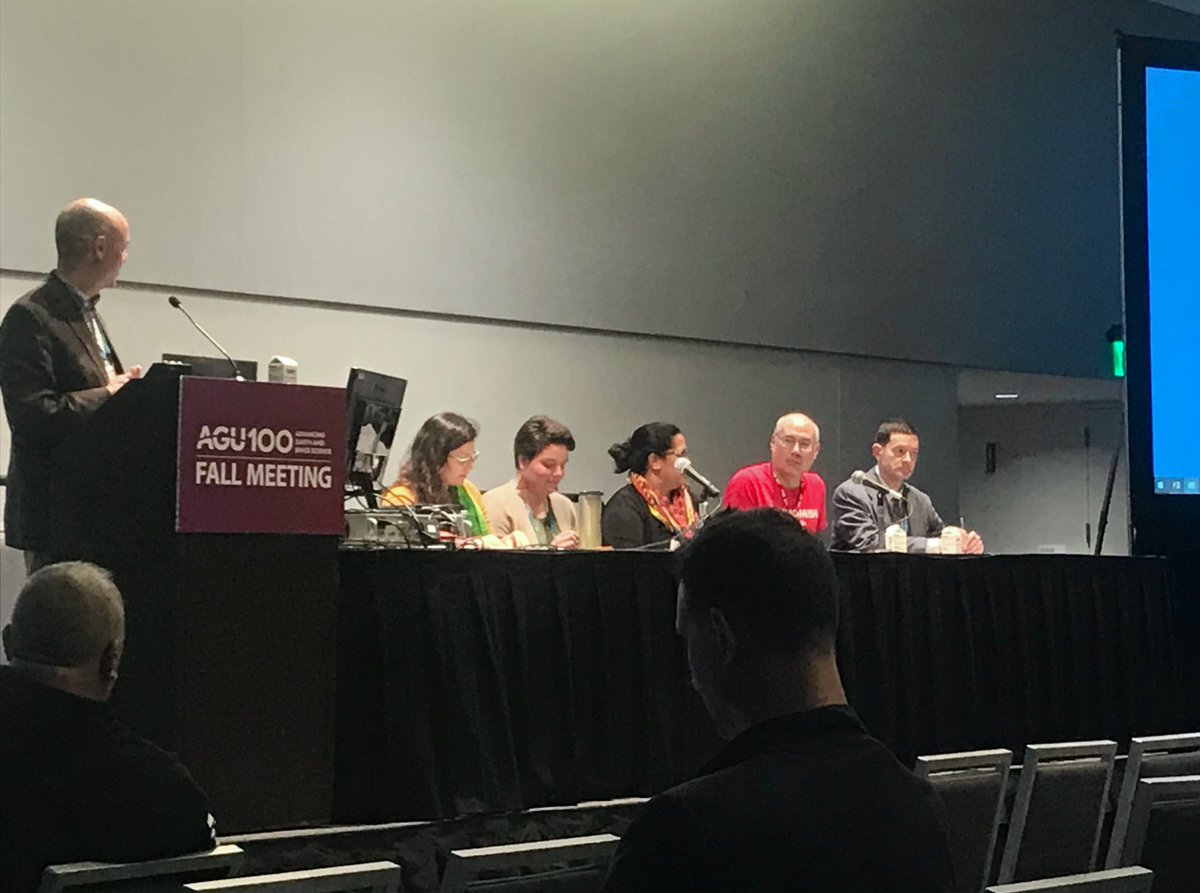 1NativeSoilNerd's tweet image. #NativeScience session at #AGU19 happening now!! Topics such as Ethanobotany, TEK, networks to reduce Indigenous STEM isolation, funding issues, protocols to support Indigenous environmental decisions making, and transparency with EPA @Indigenous_Land @tasmitchell @Indiginerd