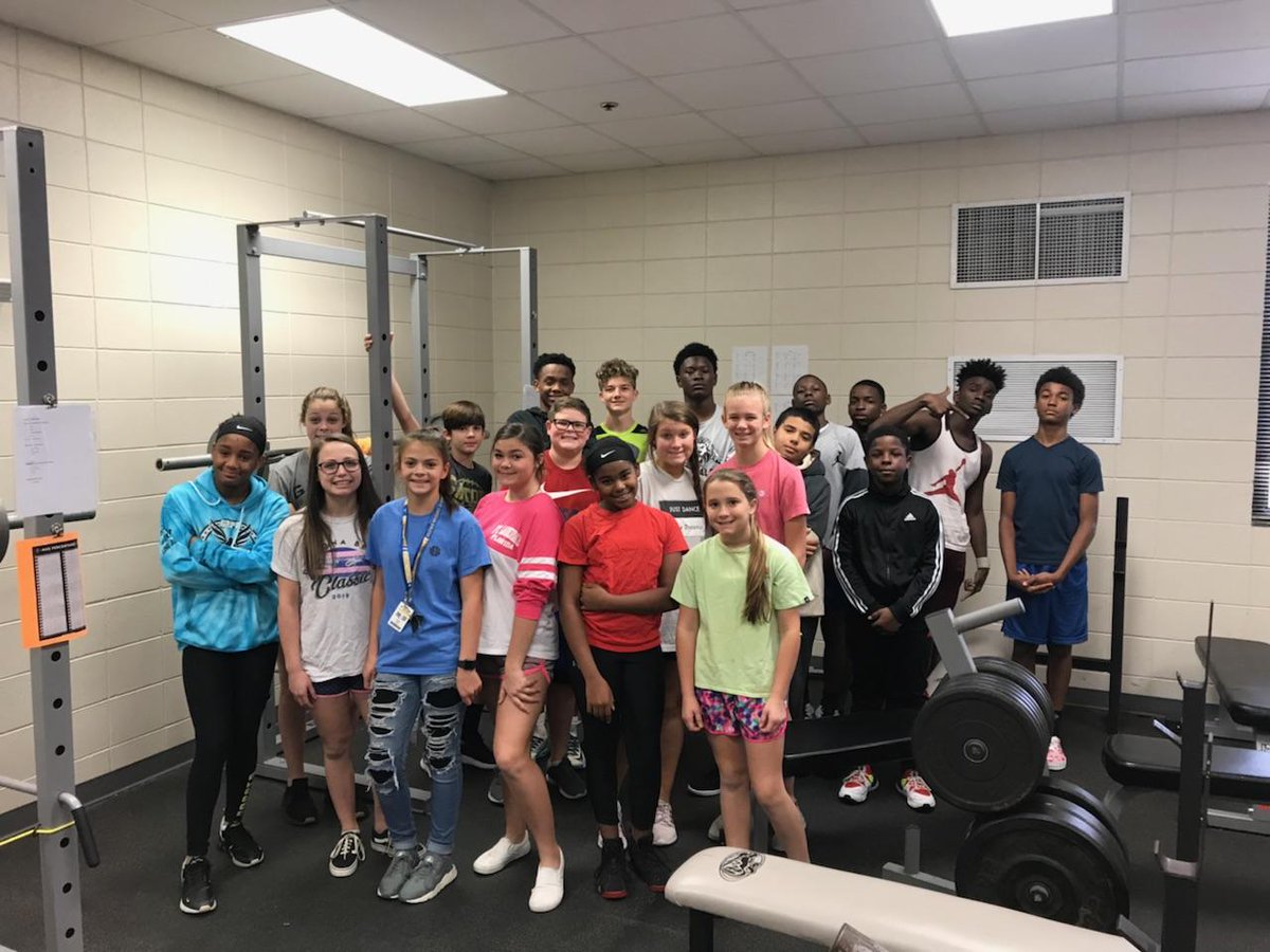 Special group of kids. Our first 7th grade group of weight lifters at the Creek. Big things in store for this group of student athletes